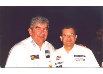 Avec Pierre LARTIGUE, plusieurs fois Champion du Monde des Rallyes Raids et vainqueur du Paris-Dakar